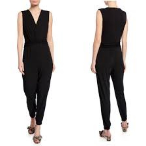 Nicole Miller V Neck twisted front Jumpsuit - Picture 1 of 3